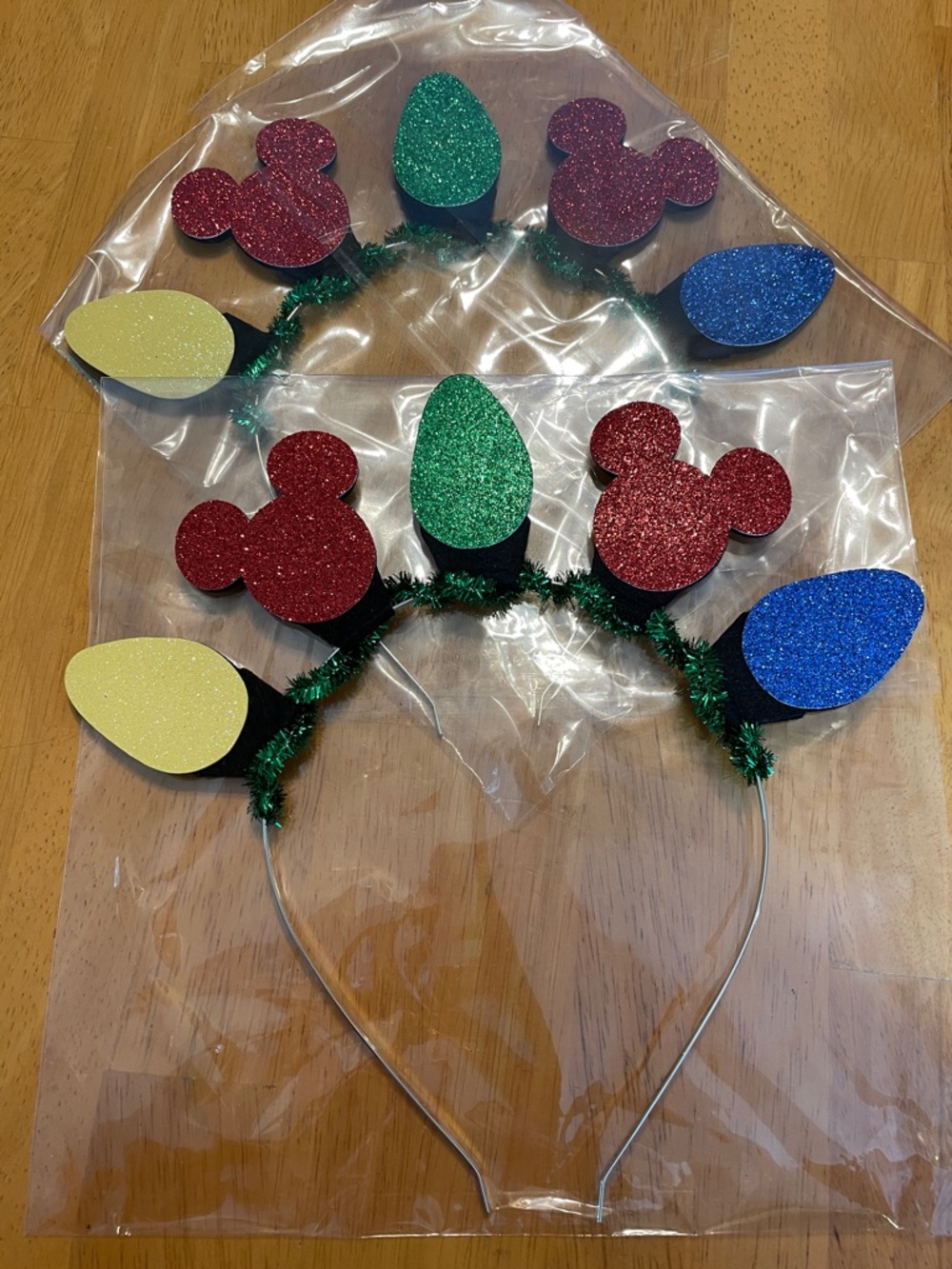 Mickey Christmas Lights Glitter Headband Set of 2